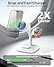 EXW for Magsafe Charger Stand,Charging Station for Multiple Devices,Wireless Charger for iPhone 17 Air 16 15 14 13 12 Series,Apple Watch Series 1-10/Ultra,AirPods Pro with LED and Adapter (White)