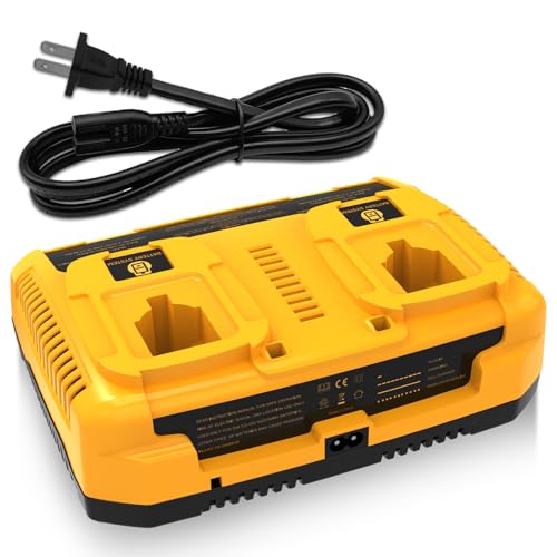 Dual DC9320 Fast Charger Replacement for Dewalt 18V Battery DW9116 Compatible with 7.2V-18V XRP NiCD/NiMH DC9098 DC9096 DC9091 DE9057 DW9072 Replace for Dewalt Battery Charger (Not for Lithium)