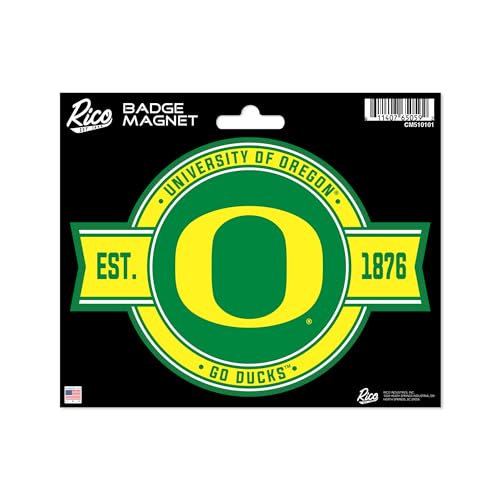 Rico Industries NCAA Oregon Ducks Standard Badge Magnet - for Car, Fridge