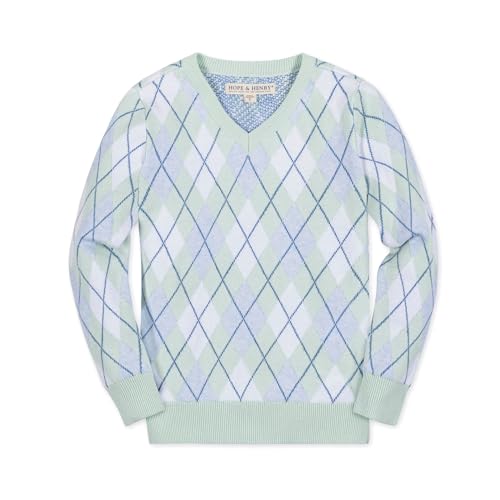 Hope & Henry Boys' Long Sleeve Fine Gauge V-Neck Sweater