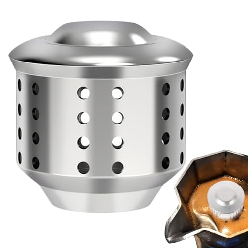 Tapa protectora antisalpicaduras para cafetera – Acero inoxidable 2 x 3 cm | Tapa de válvula antisalpicaduras portátil, protección cafetera en estufa | Accesorio de repuesto