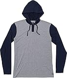 RVCA mens Pick Up Hooded T-shirt Shirt, Navy/Grey, Medium US