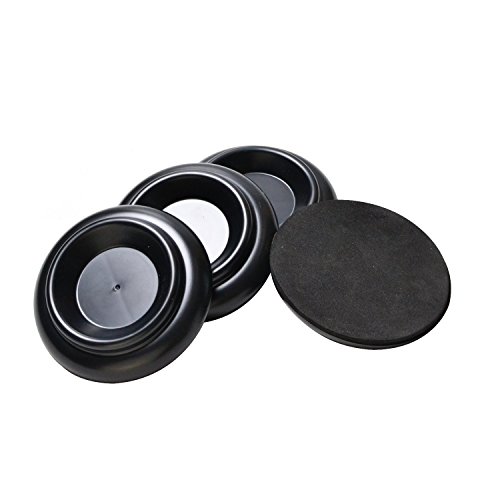 Upright Piano Caster Furniture Round Wheel Cups Gripper Set Load Bearing Abs For Upright Piano [4Pack](Black) #TOP5
