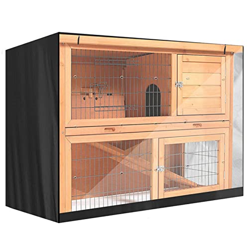 Housse de protection pour clapier à lapins, tissu Oxford 210D, niche pour lapins imperméable et anti-poussière, housse à double couche pour clapier, protection...