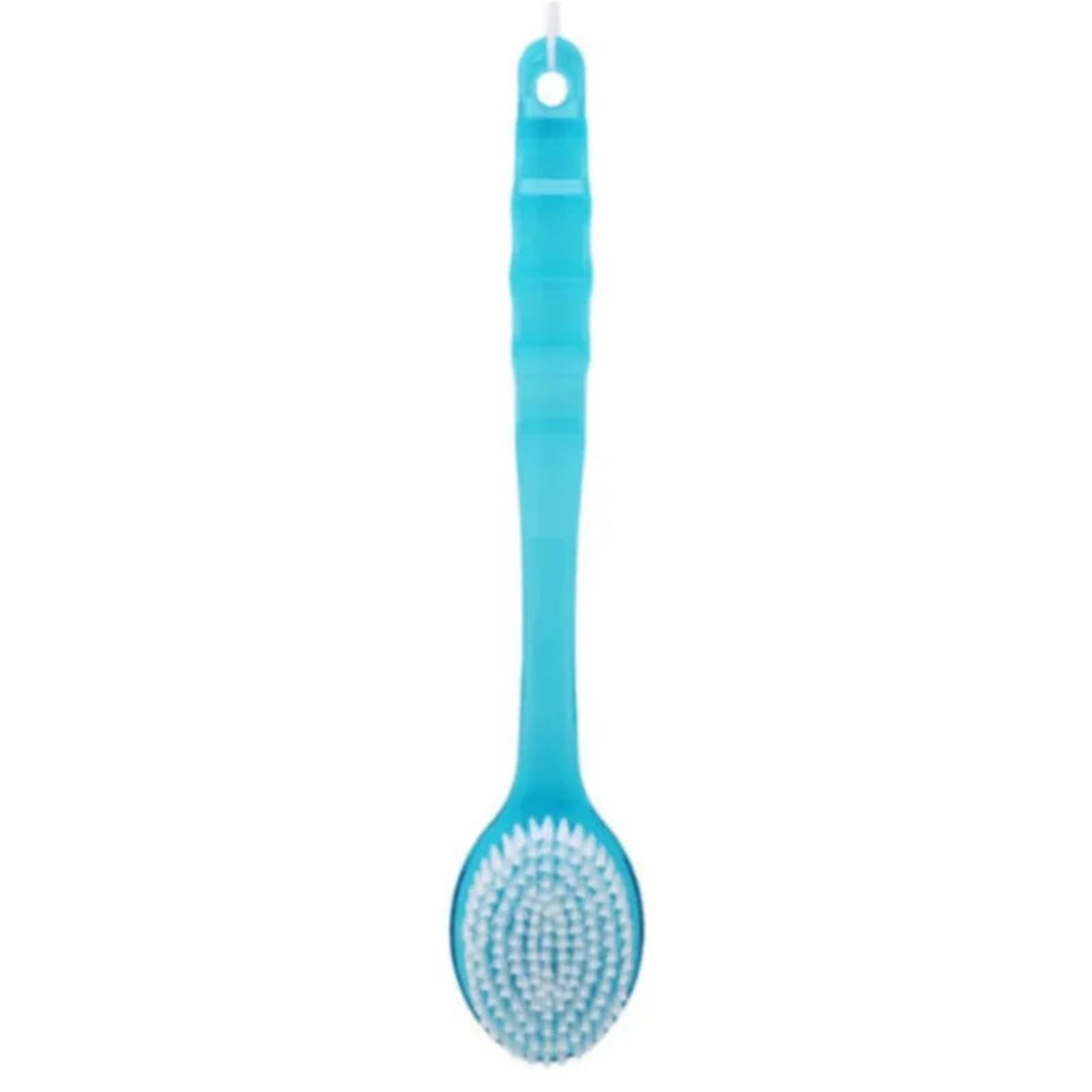 2 Stücke Badebürste mit langem Griff Dusche Peelingbürste Körperpeeling Rückenmassagebürsten für Dusche mit Langem Griff(Blue)