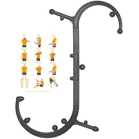 Trigger Point Massager - Therapy Cozy Massage Tool for Self Lower Back Massage, Neck Massage, Shoulder Massage, Myofascial Release - Deep Muscle Self Massage Hook Cover