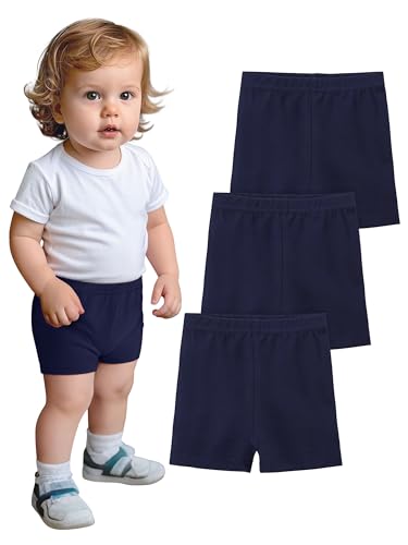 Image of YERIOK 3 Pack Cotton Baby Girls Shorts Toddler Biker Bike Cartwheel Under Shorts for Baby Girl Clothes