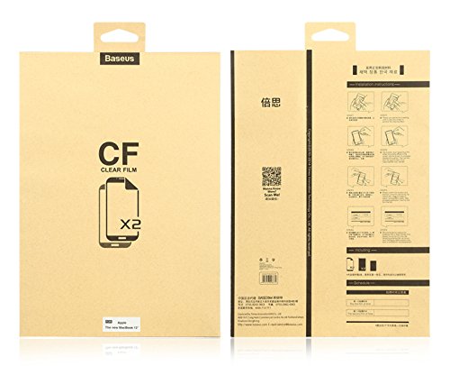 Baseus 2pc HD Clear Film Screen Protector Guard with Dedusting and Cleaning Cloth for New Apple MacBook 12 inch (B013SVG2KE) Amazon Price History, Amazon Price Tracker