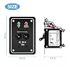 Haoguo 30A 120V AC Main Circuit Breaker Panel, Green Power & Red Polarity LED, Corrosion-Resistant, for Marine, Yacht, RV Applications