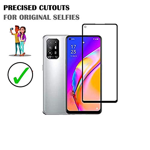 Image of Screen Protector for Oppo F19 Pro Plus (Black) Tempered Glass Edge-to-Edge 6D Screen Guard With Installation Kit