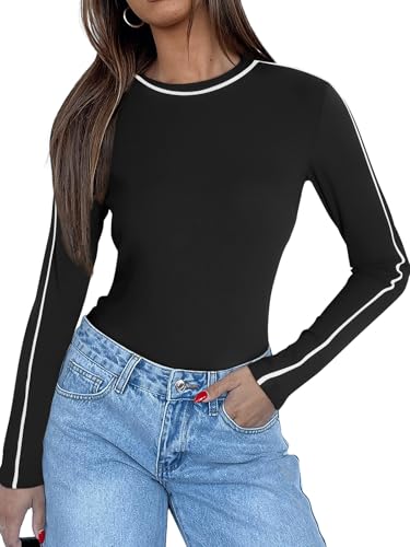 SAMPEEL Womens Long Sleeve Shirts Basic Going Out Tops Fall Fashion Trendy 2025 Workout Outfits Y2k Clothes2