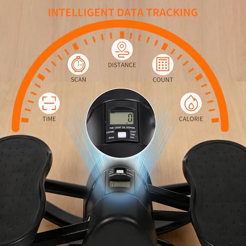 Image of The Rock Stepper Machine with Resistance Bands-Side to Side Stepper for Exercise at Home,3D Rocking Stepper for Hip Mobility&Posture Correction,Low-Impact Full Body Workout with Digital Monitor