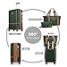 Joyway Carry On Luggage 20 Inch Expandable Suitcase with Spinner Wheel, 4 Piece Hard Shell Luggage Set with TSA Lock(Green brown)