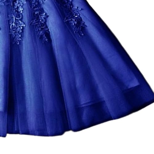 Robe de cocktail en tulle col délicat et détails dentelle couture - 4