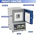 3092℉ Muffle Furnace (1L), Gold Melting Furnace, Lab Electric Muffle Furnace with Programmable PID Control, for Metal/Annealing/Sintering/Melting, Ceramic Labs & Research Institutes New Material