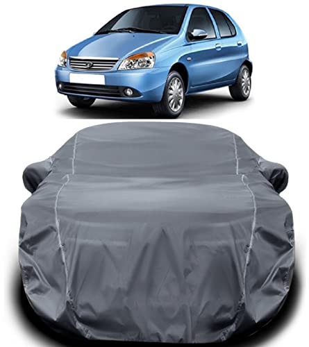 Image of Tata Indica Car Cover - Waterproof Body Cover with Triple Stitched Fully Elastic Ultra Surface Protection (Grey Look)