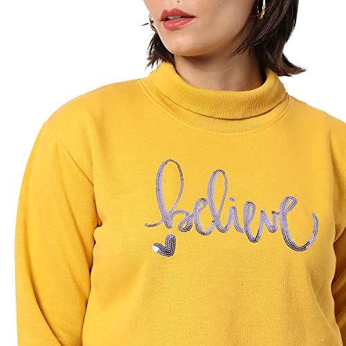 Image of PINACOLADA Women's Colorblock Sweatshirt with Ribbed Hem for Casual Wear | Low-High Neck | Long Sleeve | Button Closure | Cotton Sweatshirt Crafted with Comfort Fit for Everyday Wear