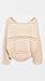 Free People Women's Coconut V Sweater, Sandy Combo, Tan, Pink, XL