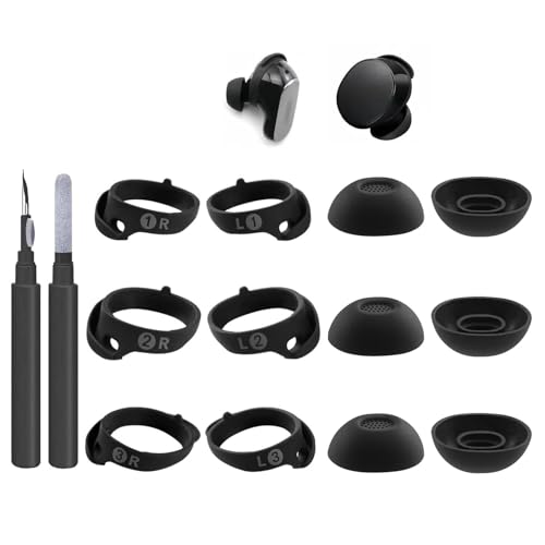 Aircawin 6 Pairs Replacement Ear Tips for Bose QuietComfort Earbuds Black