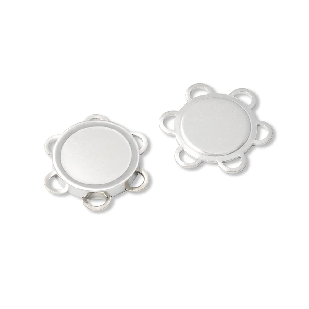 Prym Magnetic Sew-On Button, Silver, 25 mm