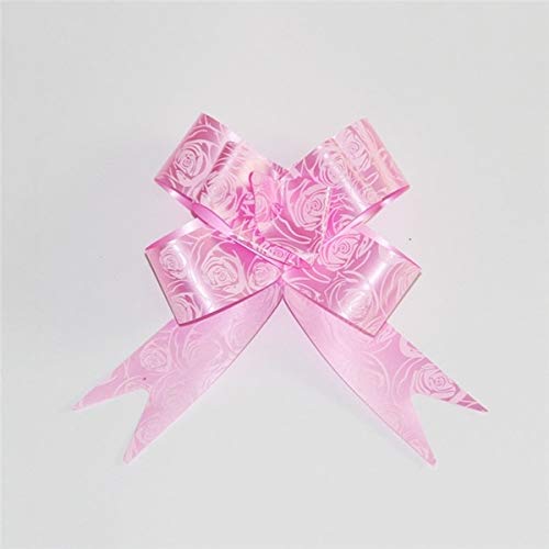 Image of 10 Bow Yellow Colour 30 MM String Bows, Basket Pull Bows Basket Knot for Present Wrapping Present Wrap Floral Wine Bottles Decoration,