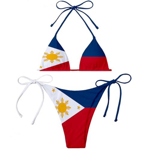 The Philippines Country Flag Women Micro Sexy Bikini Bra Set Summer Beachwear Sexy Beach Two Pieces Bathing Suits