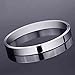 7th Element Polished Stainless Steel Bracelet Classical Band Bangle for Womens (Silver,6mm 6.3inch)