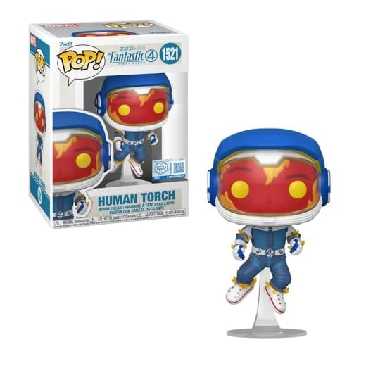 Funko Figura de astronauta de la antorcha humana de los cuatro fantásticos Funko Pop! de Marvel, figura, mercancías, bonita figura deformada