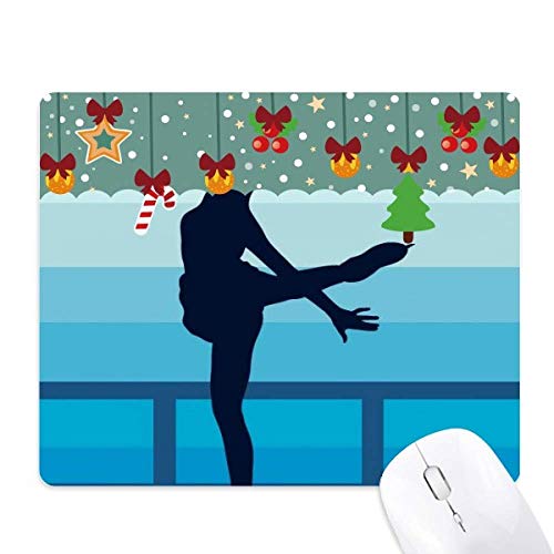 Tapis de souris sport d'hiver en caoutchouc pour bureau