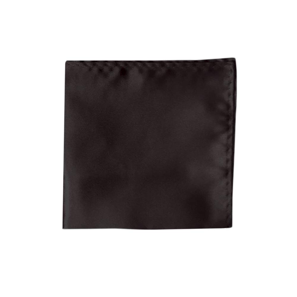 Remo Sartori - Pañuelo de bolsillo con dobladillo a mano de seda de color liso, fabricado en Italia, para hombre., Negro , Talla única