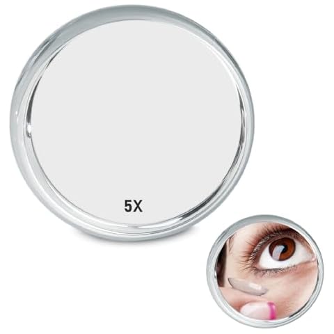 US Office Elements 5X Magnifying Suction Mirror – Perfect for Precision Grooming, Makeup, and Skincare, Strong Suction Mount, Ideal for Bathrooms, Bedrooms, or Travel Cover