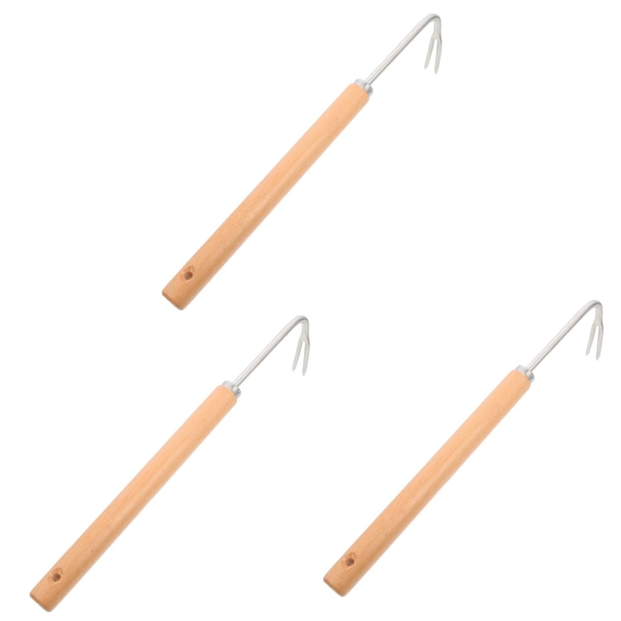 TOYANDONA 3 Stück Handwerkzeug für Garten Multifunktionaler Unkrautstecher mit Ergonomischem Buchenholzgriff für Entfernen von und Wurzeln Schwerem Boden