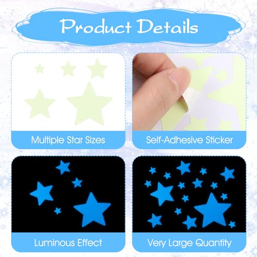 Giantree Glow in The Dark Stars Wall Stickers, 469 Pcs, Glowing Wall Decals for Ceiling Bedroom - Image 3