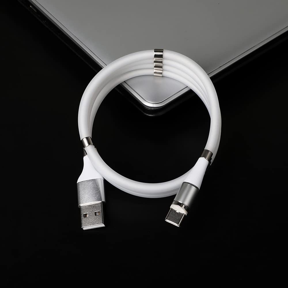 BLACKSTAR Type C Magic Cable (Fixed Port Type C Magnetic Cable) with 3Amp Fast Charging and Premium Round Magnets to Keep The Cable Organised Always (White) (B095KZMRNY) Amazon Price History, Amazon Price Tracker