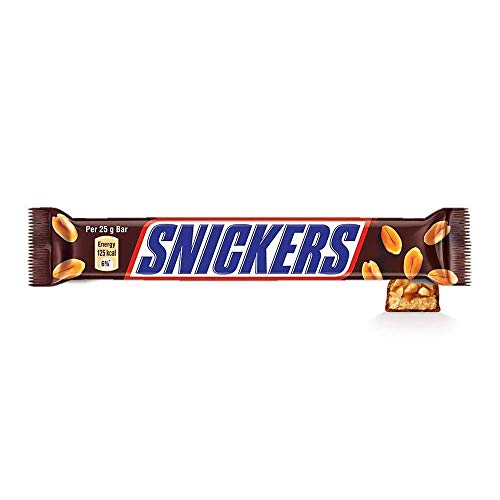 Image of Snickers Peanut Filled Chocolate Bars, 25 Grams (Pack Of 16)