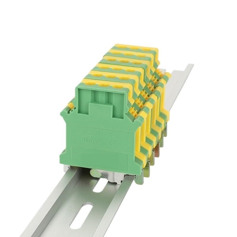 Bloque de terminales de carril modular de tierra de 16 mm² y conector de cable