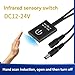 Bloepum DC 12V 24V Mini IR Sensor Switch Controller Infrared Motion Sensor Switch for Low Voltage Kitchen Lamp LED Light Strip