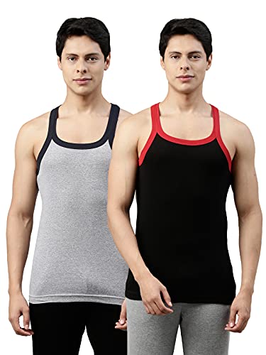 Image of Dixcy Scott Originals Men 100% Combed Cotton Racerback Gym Vest (Pack of 2)
