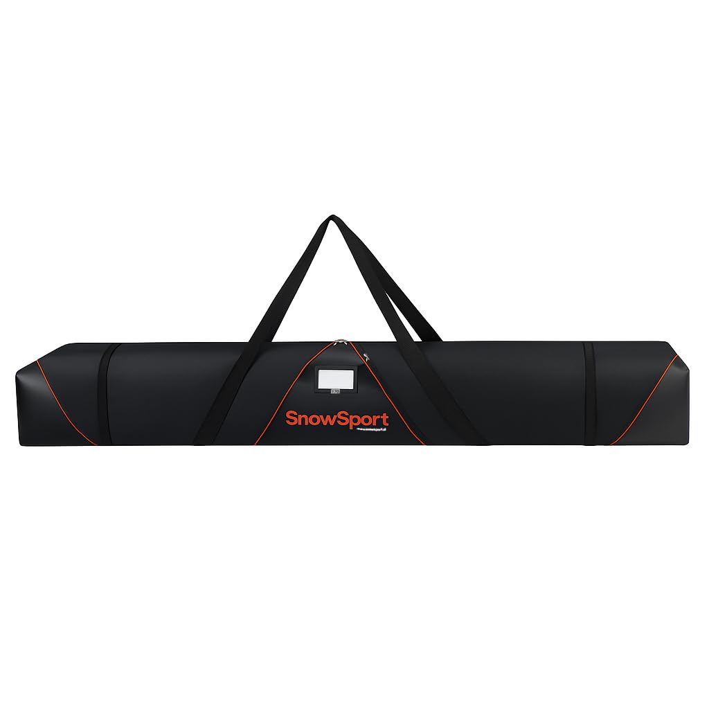 Prestige PRO Double Ski Bag – Borsa da sci per 2 paia + bastoni + accessori da sci IMBOTTITA – ideale per viaggi sciistici in aereo, autobus, treno, auto con cinghie di compressione e
