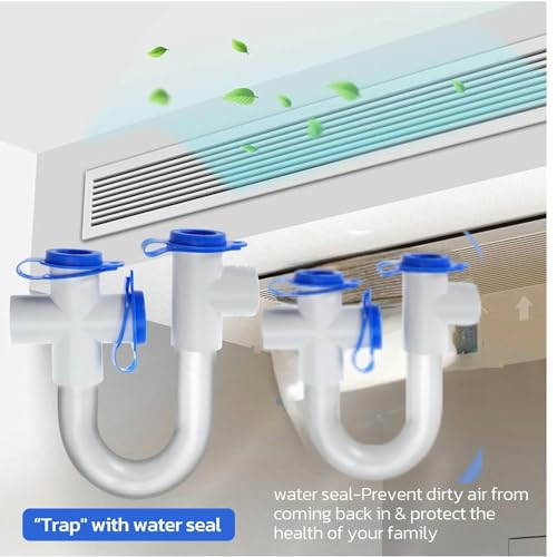 Armadilha de condensado padrão de 1,9 cm com escova de limpeza de 43 cm, armadilha U transparente de