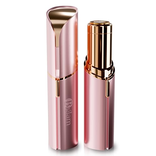 Bglam Removedor de vello facial para mujer – Afeitadora eléctrica indolora y de precisión con luz LED – Recortadora portátil para labio superior, barbilla, mejillas y cuello – Piel suave y sin vello