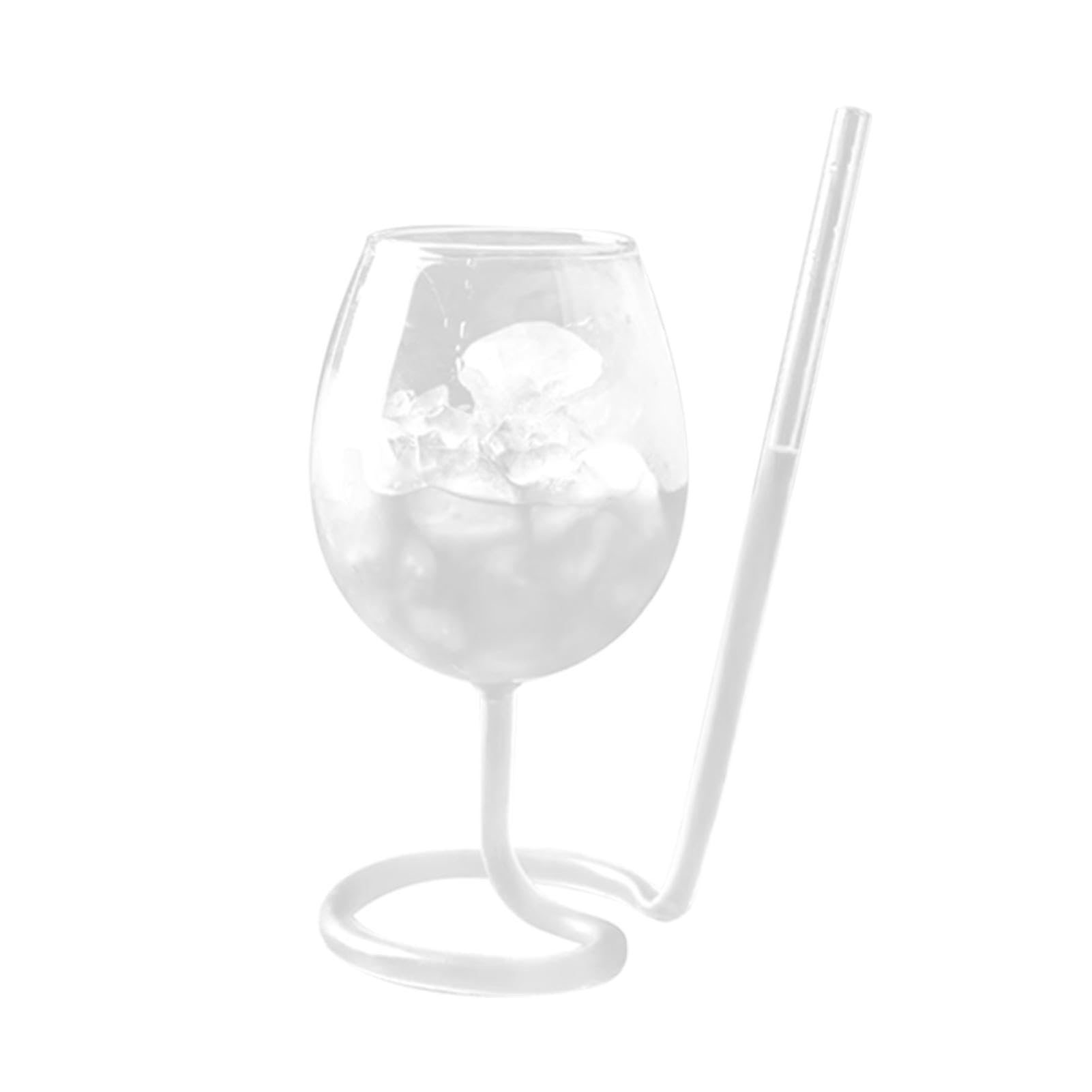 Hitzebeständiges Weinglas, dekorativer Cocktailglasbecher, transparenter Strohhalmbecher, Glasweinbecher mit Strohhalm, Cocktailbecher mit Strohhalm, Weinbecher, Cocktailglas für Saft