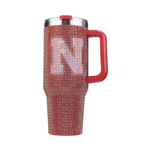 Image of The Memory Company Officially Licensed 40oz TC Bling Game Day Tumbler with Vintage Logo, University of Nebraska, Lincoln