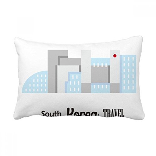 Coussin Corée du Sud imprimé monuments : idée cadeau déco canapé