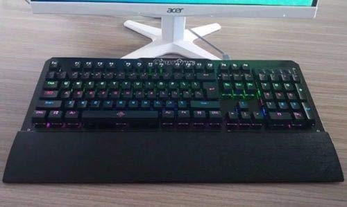 Teclado Mecânico Gamer Switch Azul com Iluminação de LED 8 Opções e Estrutura e Acabamento em Metal