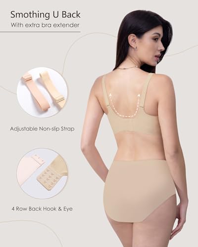 Soft Wireless Bra Comfortable Seamless Full Coverage Push Up Lace Everyday No Show Bras for Women3