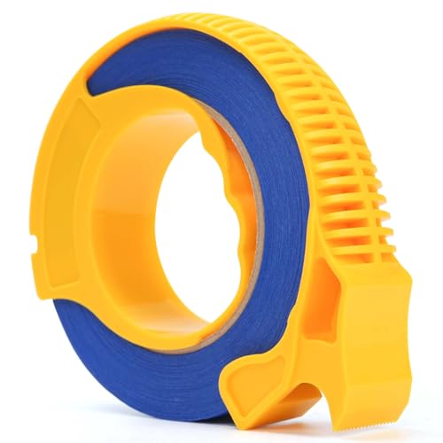 Image of ADHES Blue Painters Tape with Dispenser, 0.94 Inch x 60 Yards