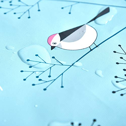 Lohascasa Vinyl Tablecloth Oilcloth Plastic Spillproof Wipeable Waterproof Rectangle Tablecloths Party,Luau 6Ft Turquoise Bird 54 X 72 Inch #TOP4