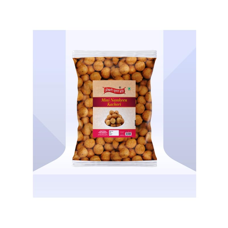 Image of OKHLI MUSAL BRAND Homemade Moong Dal Kachori | Baked Mung Dal Namkeen Kachauri||Chatpati Moong Dal Masala Kachaudee | Mini KachoriBachcho Ka Favourite Kachori Nashta Tasty Yummy Snack-250g*1Pack