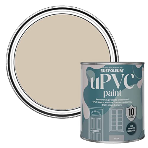 Rust-Oleum Beige uPVC Door and Window Paint In Satin Finish - Butterscotch 750ml